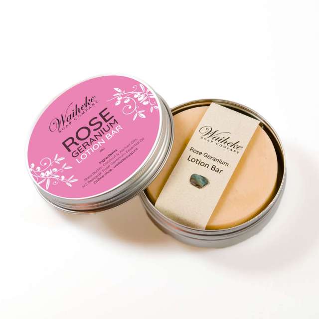 Rose Geranium Lotion Bar 80g