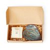 Ceramic Kawakawa Leaf Soap Dish & Soap Gift Box (Azure) - Image 4