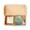 Ceramic Leaf Soap Dish & Soap Gift Box (Sea) - Image 2