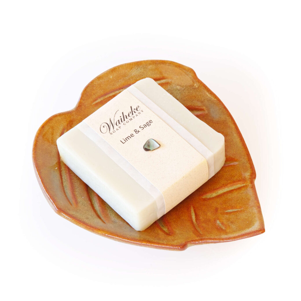 Ceramic Leaf Soap Dish & Soap Gift Box (Autumn)